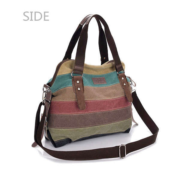 Side Of Canvas Stripe Bags