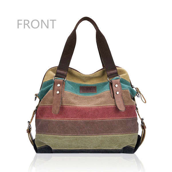 Front Of Canvas Stripe Bags