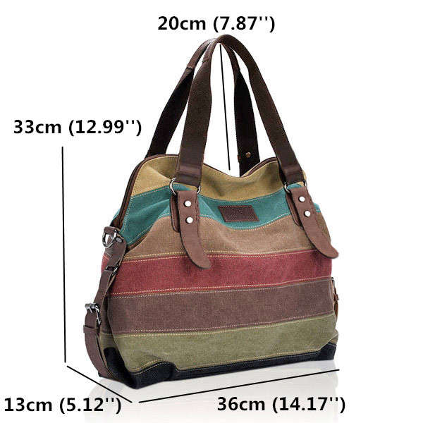 Size Of Canvas Stripe Bags