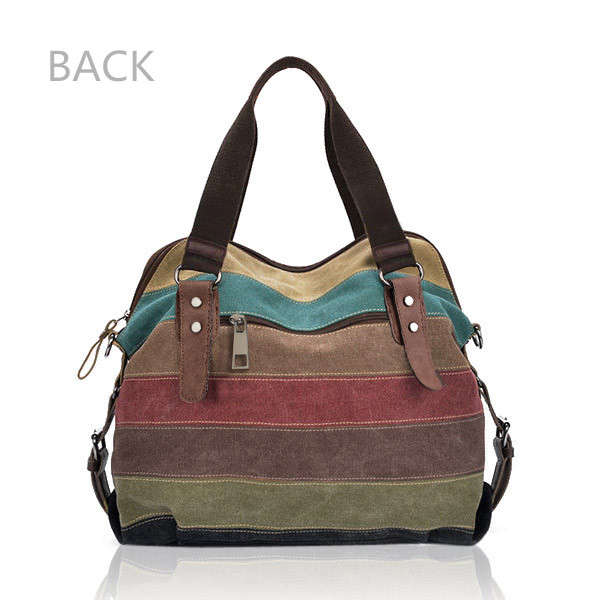 Back Of Canvas Stripe Bags