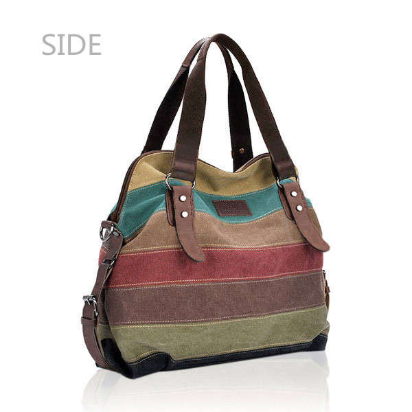 Side Of Canvas Stripe Bags