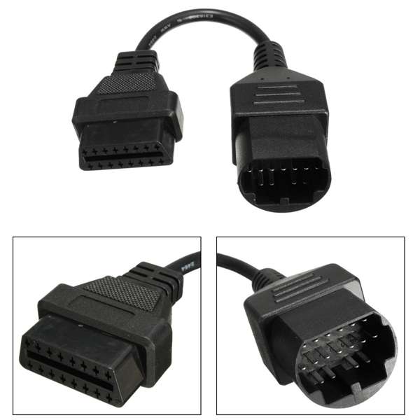 OBD2 Diagnostic Cable Adapter Code Scanner 17pin to 16pin for Mazda Ford Ranger