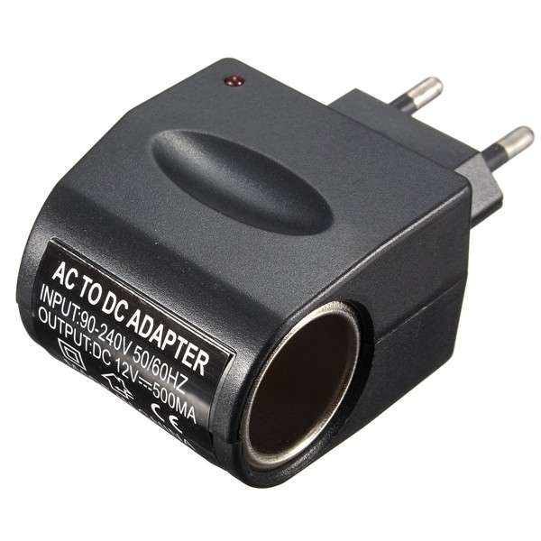 Universal 220V AC Wall Power to 12V DC Car Cigarette Lighter Adapter Converter EU Plug