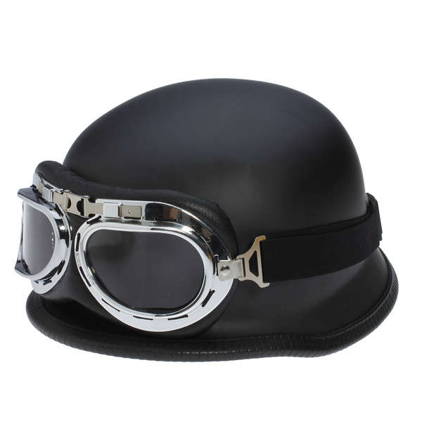 Motorcycle Half Helmet Chopper Cruiser Biker Matte