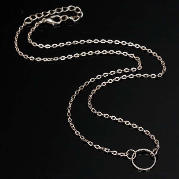 Circle Round Pendant Chain Necklace