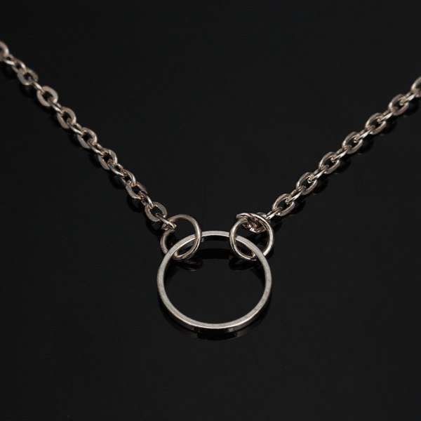 Circle Round Pendant Chain Necklace