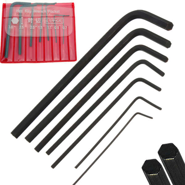 0.7mm-3mm Mini Hexagon Hex Allen Key Wrench Screwdriver Set (5)