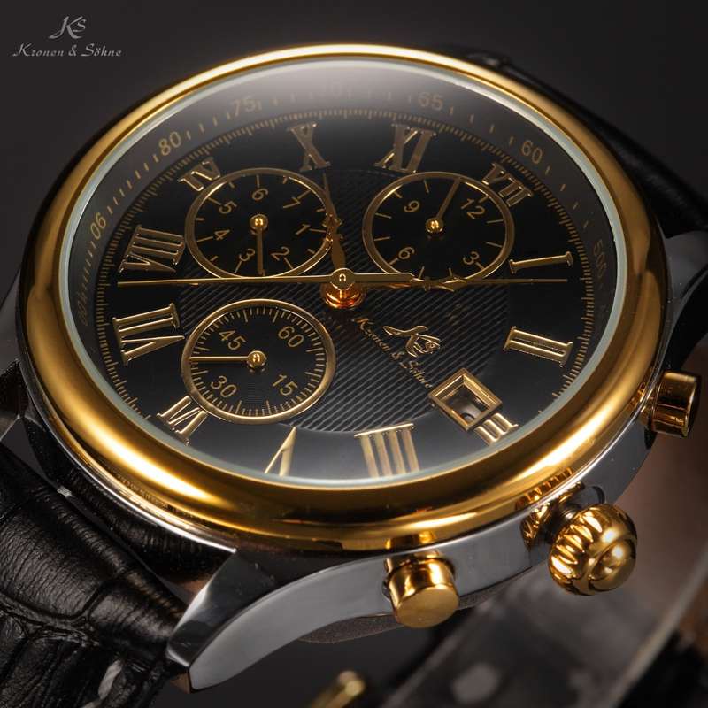 KRONEN & SOHNE Nautilus AUTOMATIC J. Verne Chronograph Watch w/ BOX AND PAPERS