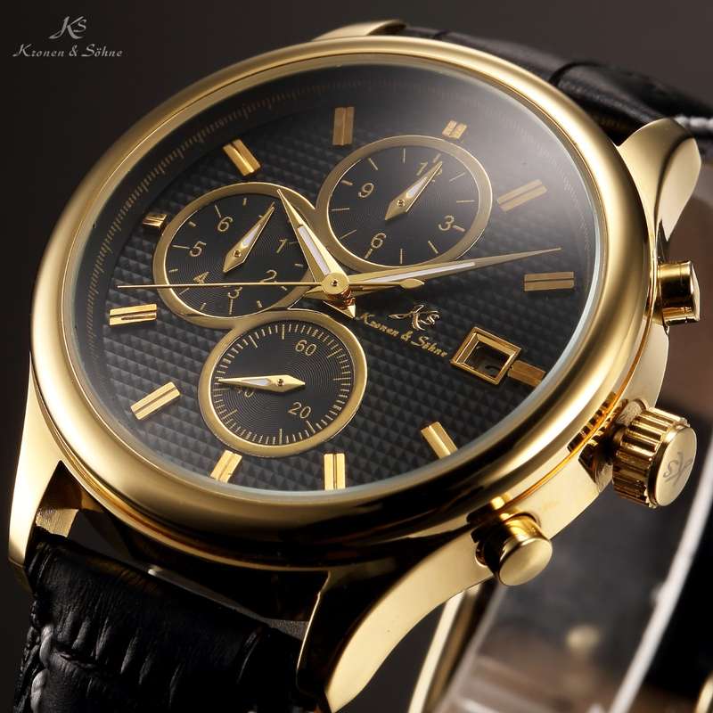 KRONEN & SOHNE Jules Verne Voyager AUTOMATIC Chronograph Watch BRAND NEW w/ BOX AND PAPERS