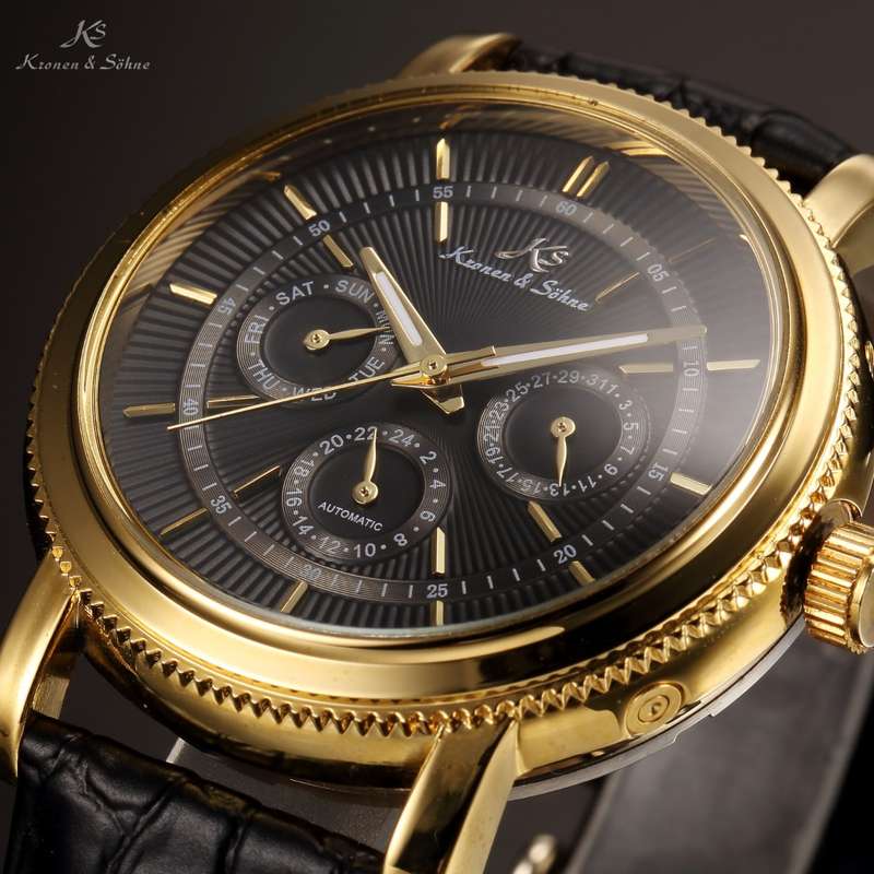 KRONEN & SOHNE Automatic Imperial Coin Edge Watch Brand new w/ BOX AND PAPERS