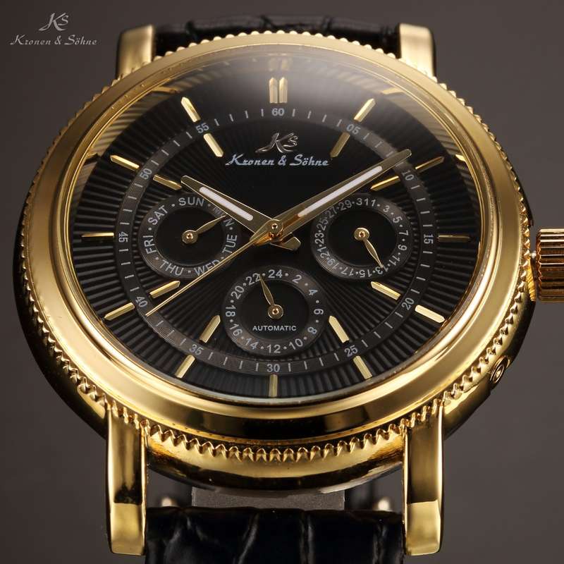 KRONEN & SOHNE Automatic Imperial Coin Edge Watch Brand new w/ BOX AND PAPERS