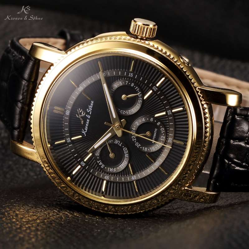 KRONEN & SOHNE Automatic Imperial Coin Edge Watch Brand new w/ BOX AND PAPERS