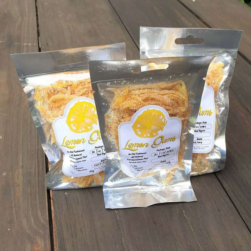 Homemade Candied Lemon Gums - 50g