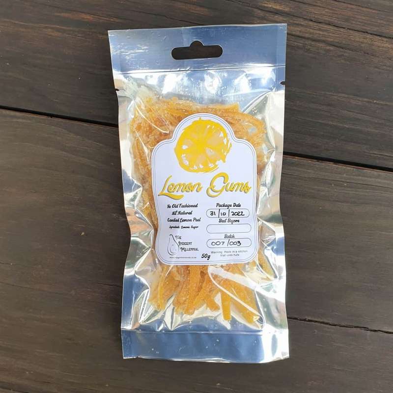 Homemade Candied Lemon Gums - 50g