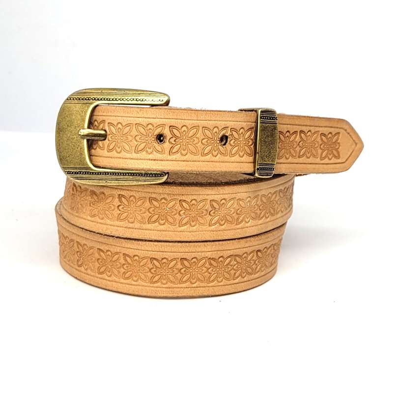 Ladies Belt - Full Grain Leather - Natural