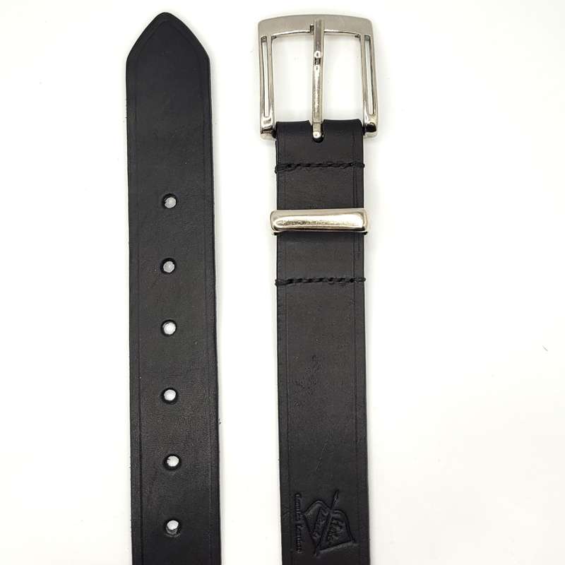 Mens Belt, Full Grain Leather - Black