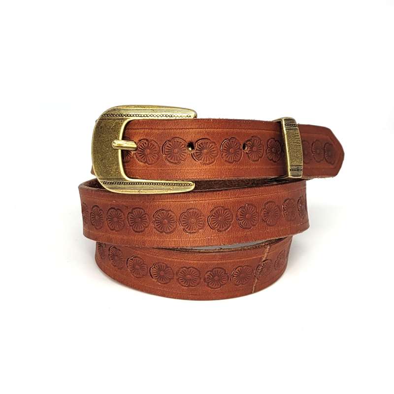 Ladies Belt, Full Grain Leather - Brown