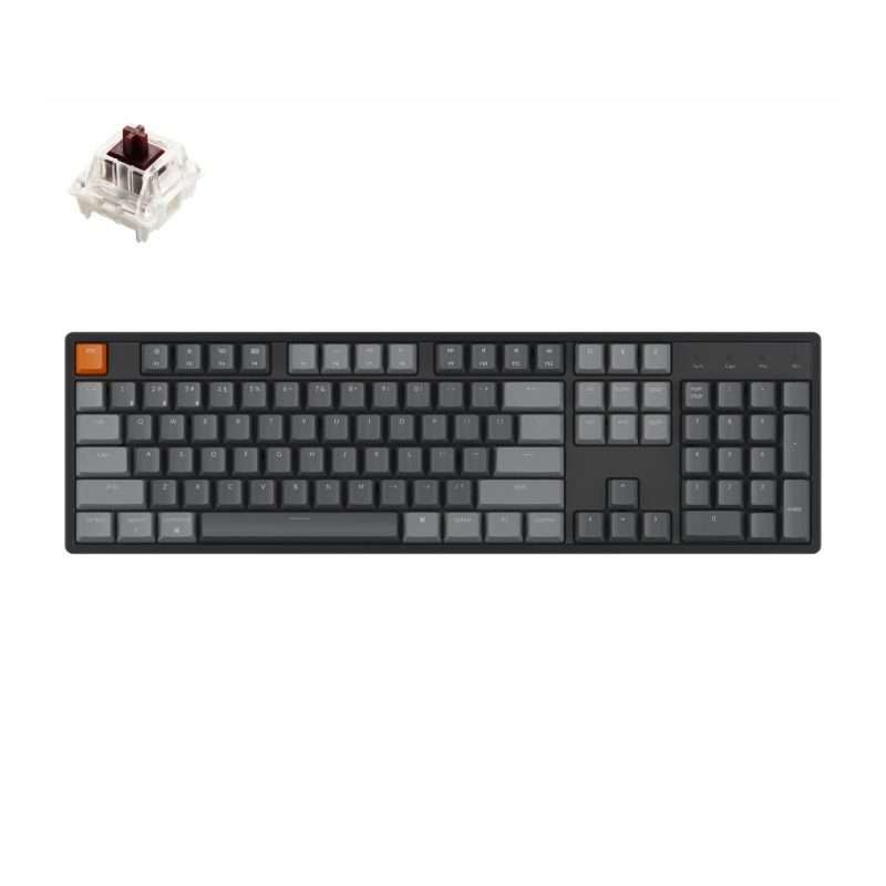 Keychron K10 ANSI Full Size Layout 104 Key - Brown Switch RGB Hot-Swap Aluminium Frame Gateron G ...