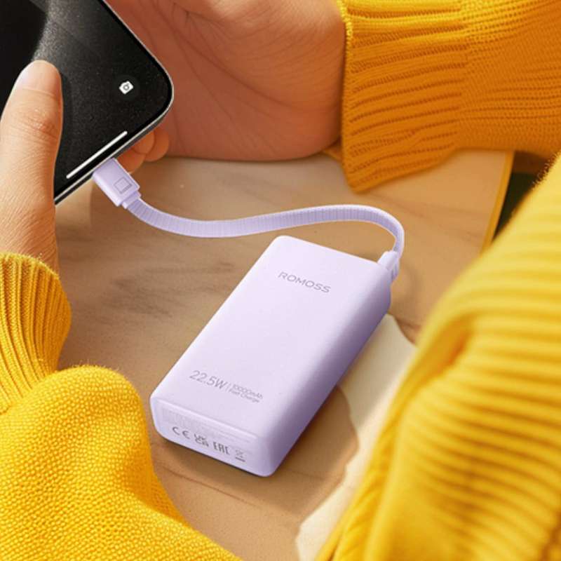 Romoss PHA10 10000mAh 22.5W Fast Charge Power Bank &#x2013; Purple