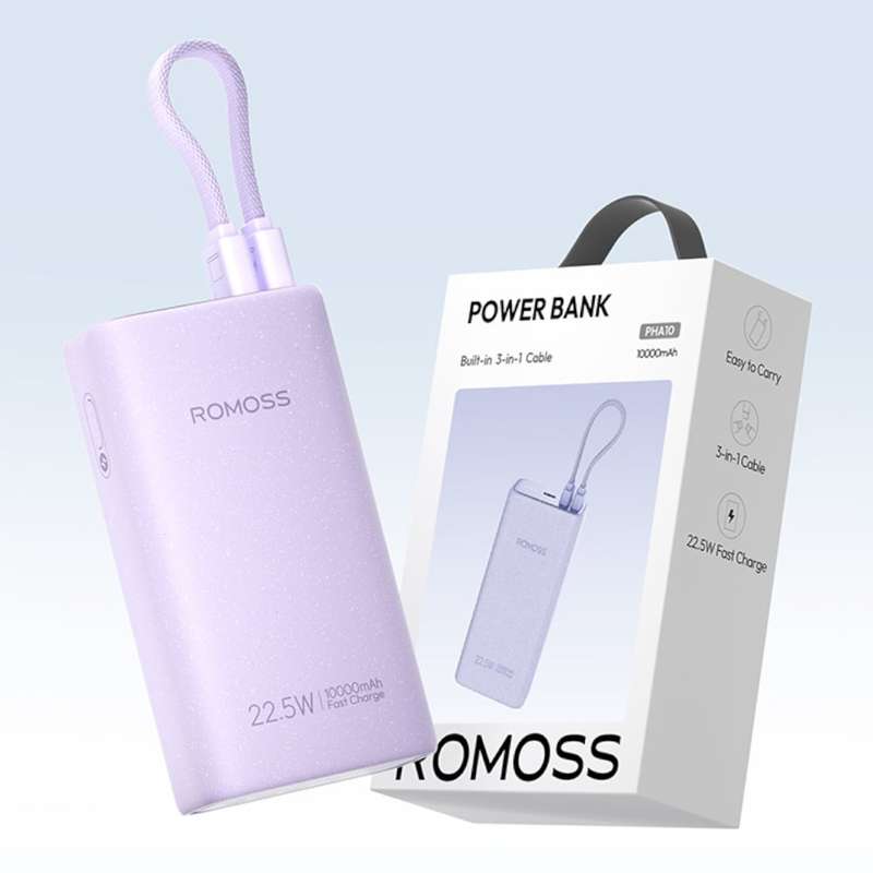 Romoss PHA10 10000mAh 22.5W Fast Charge Power Bank &#x2013; Purple
