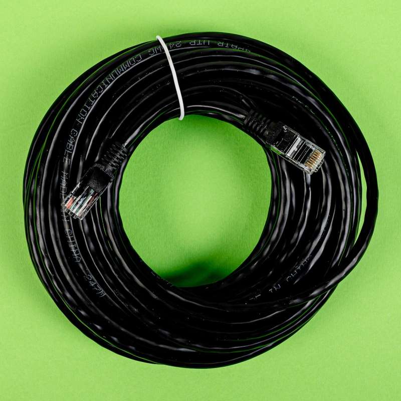 Gizzu Cat6 UTP Fly Lead Ethernet Network Cable 10m &#x2013; Black