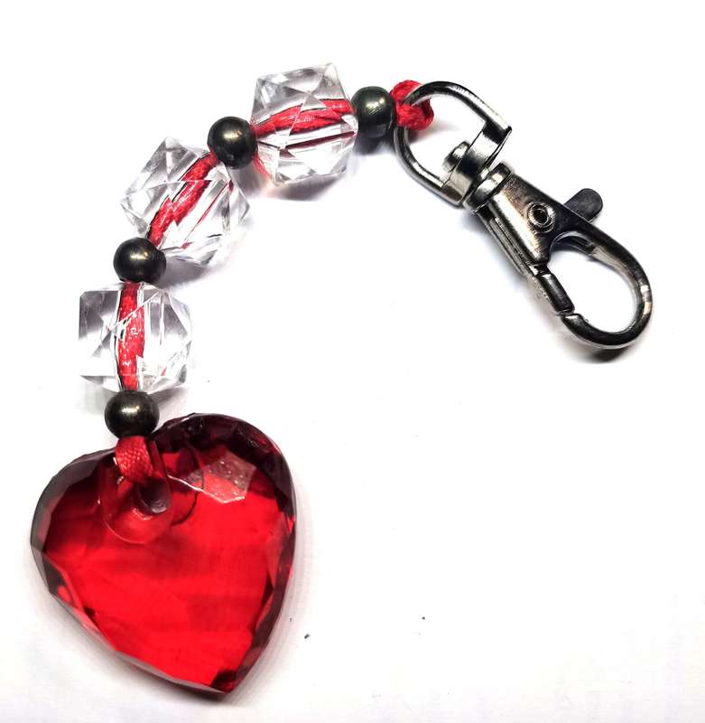 Red Heart Romance Eternity keyring / keychain