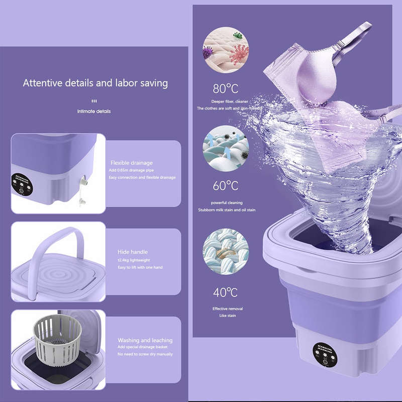 Automatic folding washing machine - 8lt