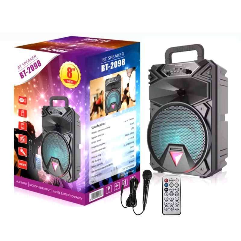 8` Portable BT Speaker - BT-2098 (Black)