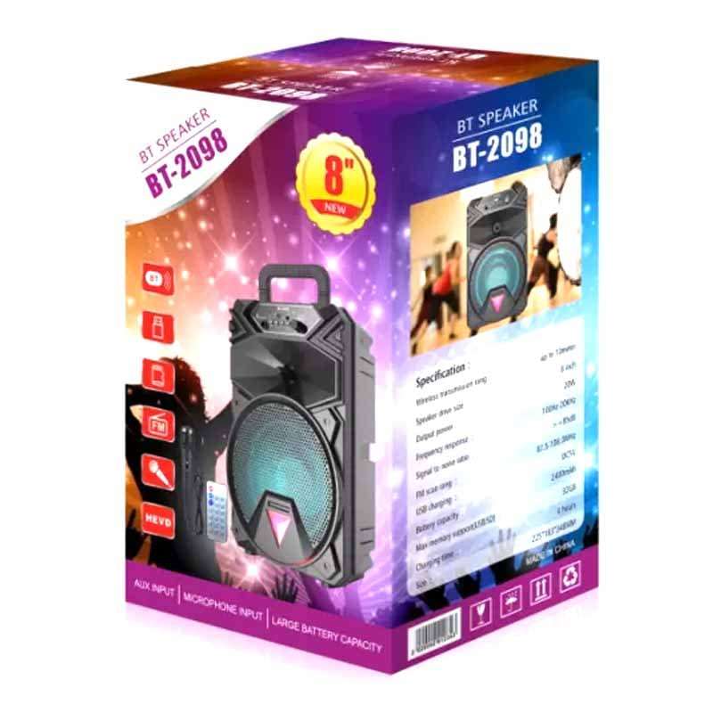 8` Portable BT Speaker - BT-2098 (Black)