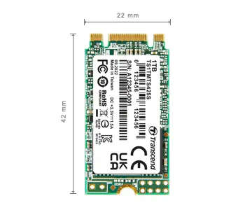 TRANSCEND 1 TB MTS425S M.2 SATA 3 2242 SSD - CACHELESS TLC
