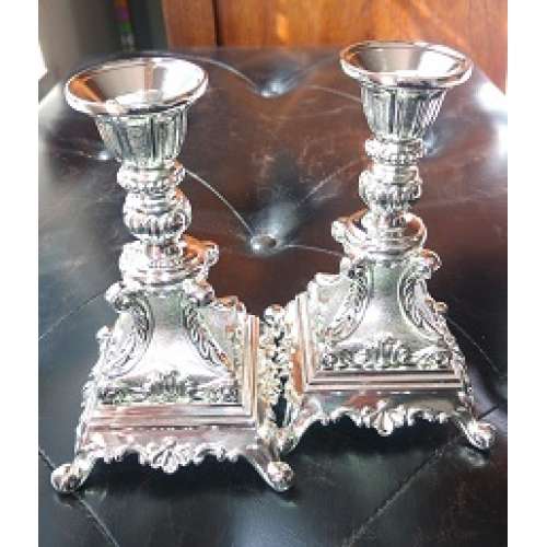 Candle sticks - silver plated candle sticks