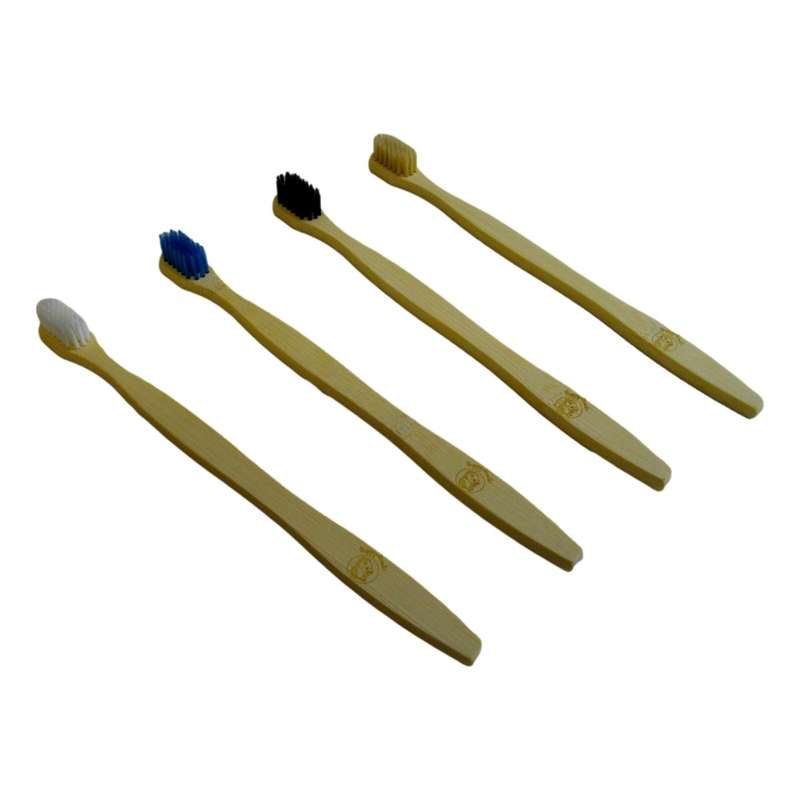 Bamboo toothbrush with round brush head