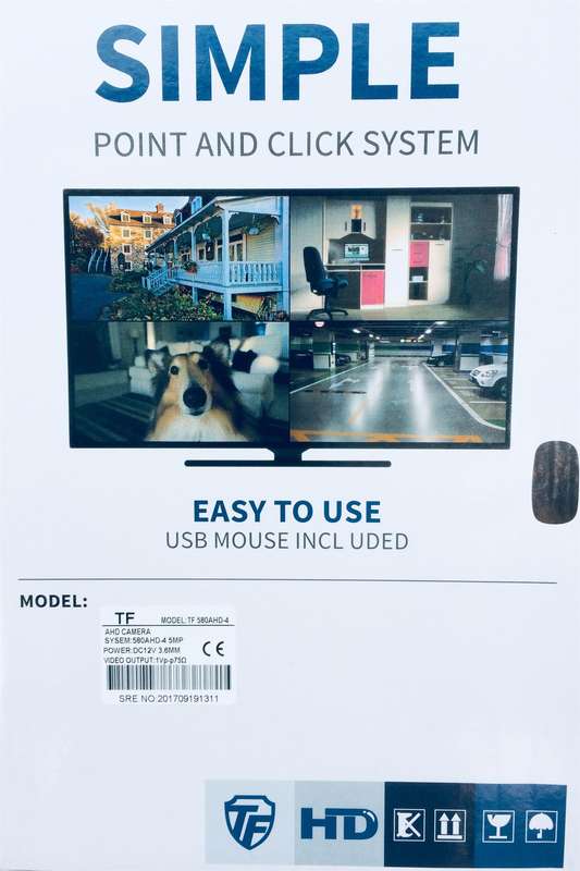 AHD KIT 1080P 5MP 4 channel Camera kit