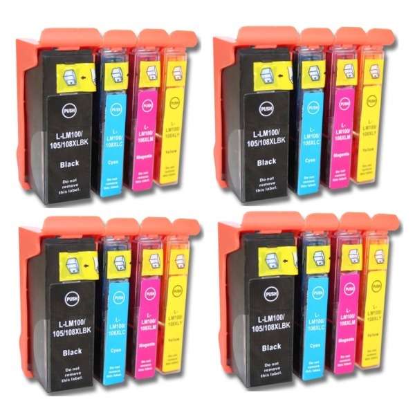 Compatible Lexmark 100XL Ink Cartridge Multipack x 4