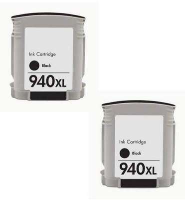 Compatible HP 940XL (C4906AE) Black Ink Cartridge x 2