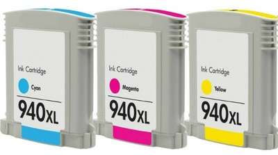 Compatible HP 940XL (C4907AE/C4908AE/C4909AE) Colour Ink Cartridge Multipack