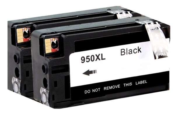Compatible HP 950XL (CN045AE) Black Ink Cartridge x 2