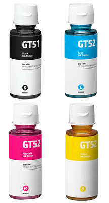 Compatible HP GT51/GT52 (M0H57AE/M0H54AE/M0H55AE/M0H56AE) CISS Ink Bottle Multipack
