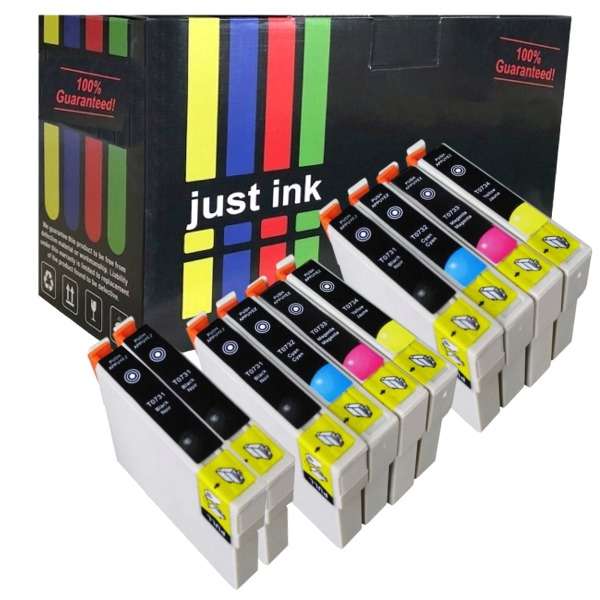 Compatible Epson T0731/T0732/T0733/T0734 Ink Cartridge Multipack x 2 + Extra Black x 2