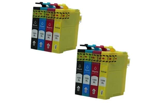 Compatible Epson T1281/T1282/T1283/T1284 Ink Cartridge Multipack x 2