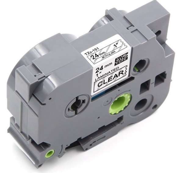 Compatible  TZ151 Label Tape Laminated (24mm) Black/Clear