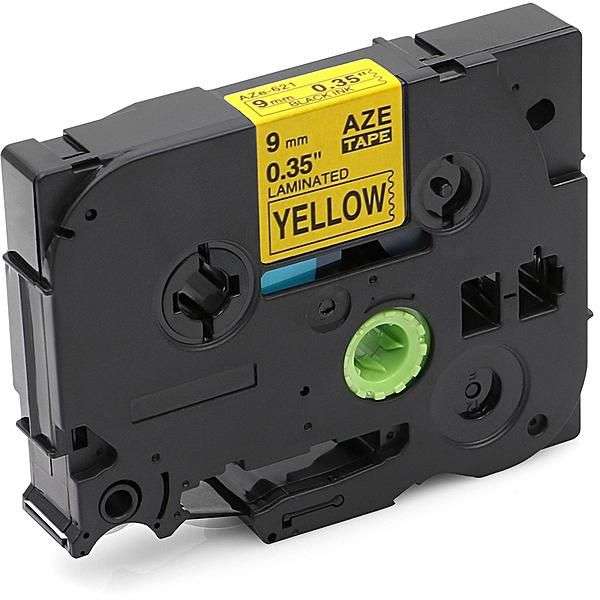 Compatible  TZ621 Label Tape Laminated (9mm) Black/Yellow