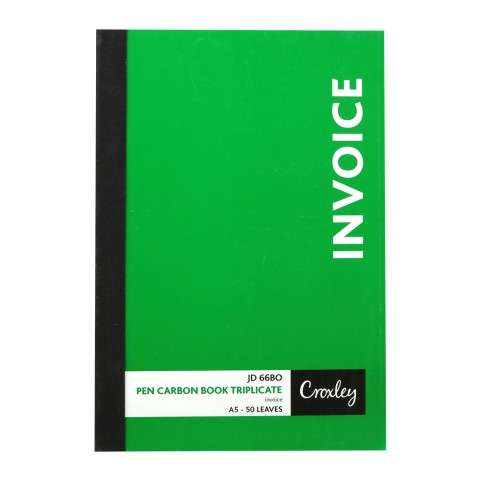 Croxley - JD 66BO A5 Triplicate Invoice Book
