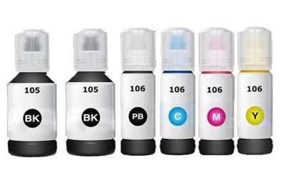Compatible Epson 105 / 106 Ink Bottle Multipack + Extra Black