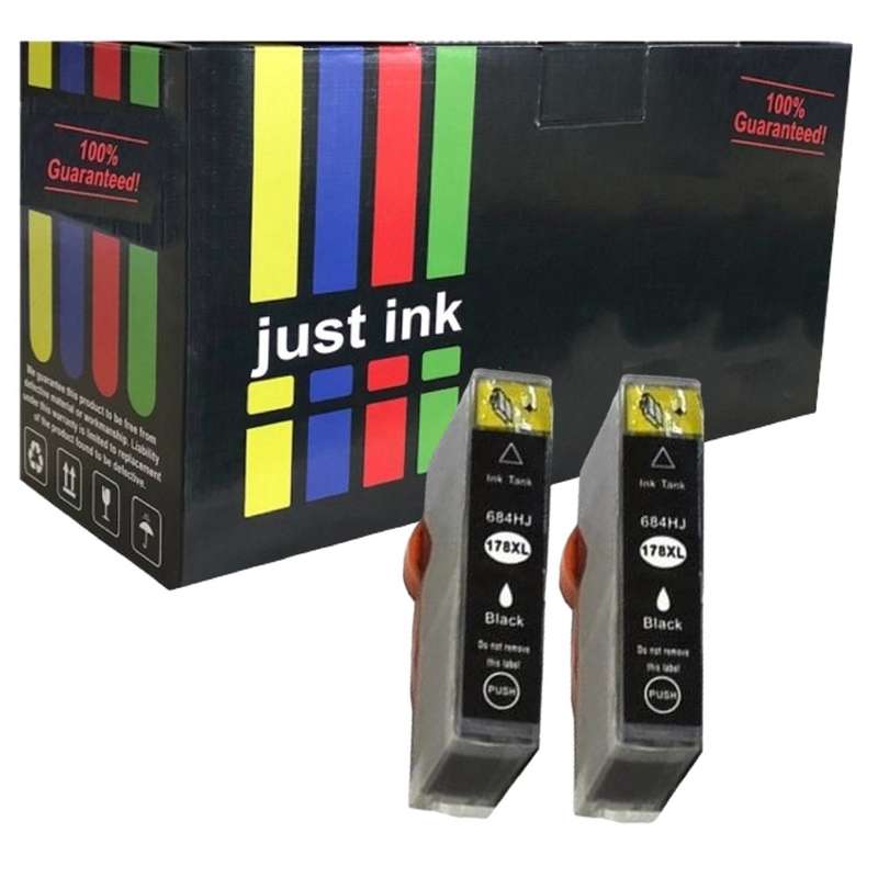 Compatible HP 178XL (CB316HE) Black Ink Cartridges x 2