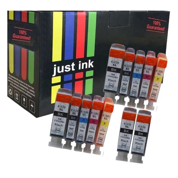 Compatible  520XL / 521XL Twin Multipack + 2 x Extra Black