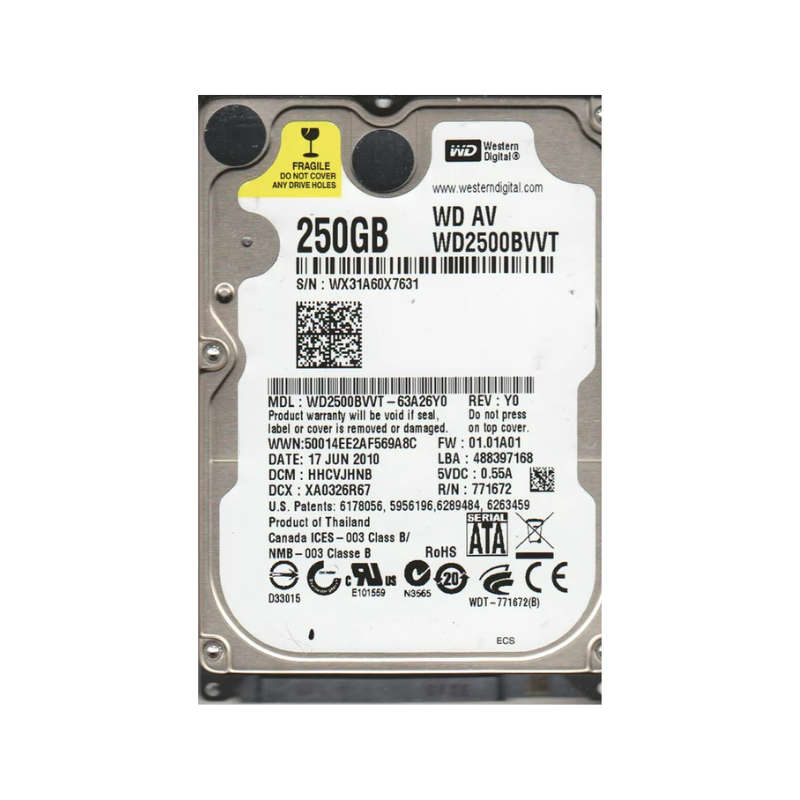 2.5" 250GB Sata Hard drive