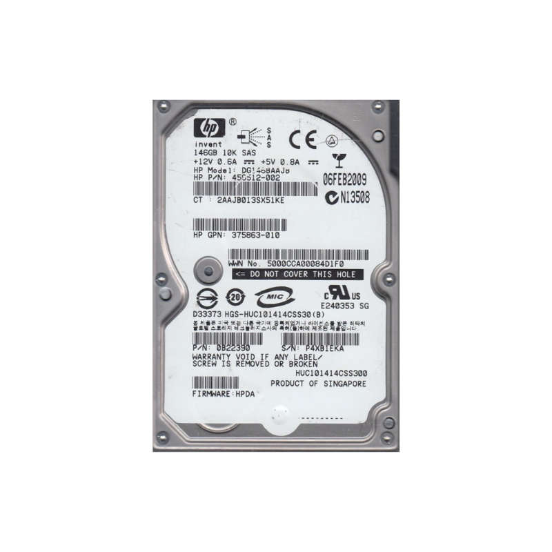 HP 146GB 2.5 SAS HDD 0B22390  - FOR SERVERS ONLY