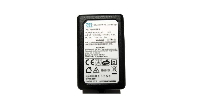 Refurbished CWT PGA-018F 18W 12V 1.5A Power Adaptor