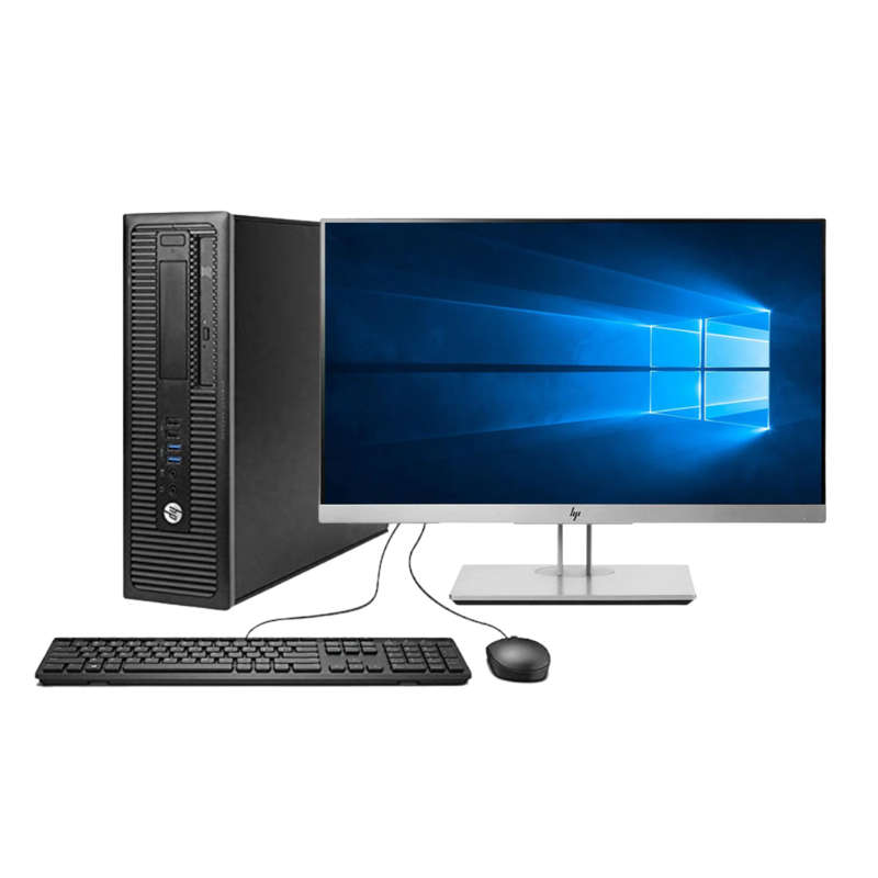 HP EliteDesk 800 G1 i5 Desktop | HP 22" LCD Monitor | USB Wired K&M